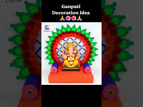 Best Ganpati Decoration Idea 😍 🌺🙏 #shorts #ganpati #ganpatidecoration