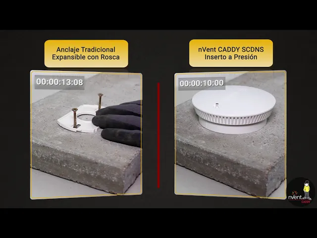 Gama de plástico nVent CADDY frente a instalaciones tradicionales en hormigón
