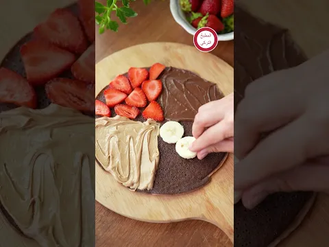 طريقة عمل صندويش الكريب اللذيذ و بأقل المكونات 🤤 #shorts