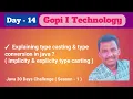 Day-14 Explaining type casting type conversion in java Java Full Stack Course By Mr Gopi