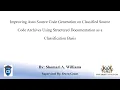 Auto Source Code Generation and Structured Documentation as a Classification Basis