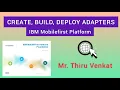 IBM Mobilefirst Platform CREATE BUILD DEPLOY the adapters