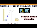 Simple pendulum with PhET simulator