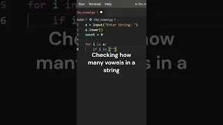 Counting Vowels in String in Python