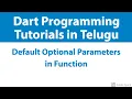 - Dart Default Optional Parameters in Functions Dart Programming language Tutorials in telugu