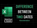 Find the difference between two dates in Excel with DATEDIF
