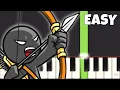 Download Lagu Field of Memories - EASY Piano Tutorial - Stick War Legacy Theme