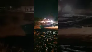 السعودية سيل قوي جدا مع وادي قرن بالسيل الكبير شمال الطايف مركز العاصفة طقس الخليج 2022 04 29 