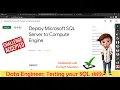 Deploy Microsoft SQL Server to Compute Engine Solution Data Engineer Testing your SQL skills