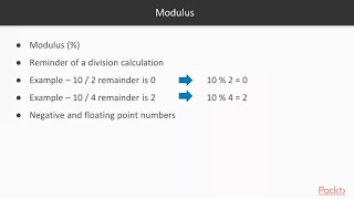 Java SE 8 Programmer 1 Binary Arithmetic Operators packtpub com