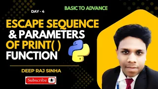 Escape Sequences print Function in Python Day Python for Beginners