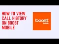How To View Call History On Boost Mobile - Online Account PDF Statement Step-by-Step Guide