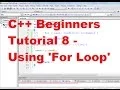 C Tutorial for Beginners 8 - Using For Loop