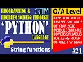 21 Chapter - 6 String Functions O Level A Level GIITM