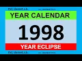 calendar year 1998 eclipse