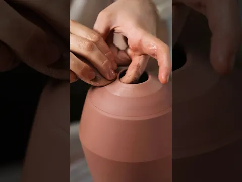 Throwing An Angular Bud Vase Form on the Potter’s Wheel