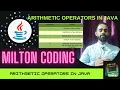 Arithmetic Operators in Java Programming Hindi Java arithmetic operators with example