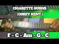 CIGARETTE BURNS ( COREY KENT ) BASIC CHORDS TUTORIAL GUITAR