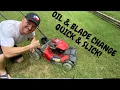 Troy Bilt Lawn Mower Oil Change and New Blade QUICK SLICK