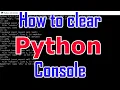 How to clear python console terminal