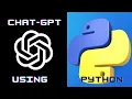 Create chatGPT using python chatGPT openai project AI python project Artificial Intelligence