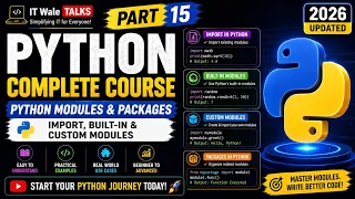 Python Modules Packages Explained Import Built-in Custom Modules Part 15 Hindi 2026