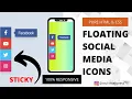 How to Create Floating Social Media Icons Sticky Social Share Button Html CSS