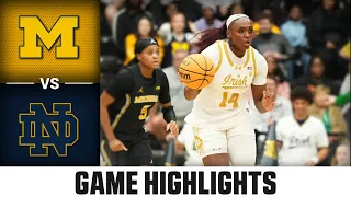 Notre Dame Vs Michigan Game Highlights 2025 26 ACC Women S Basketball 