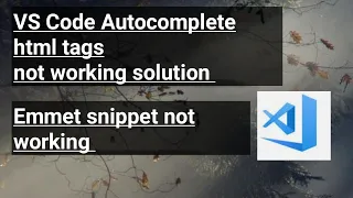 if your vs code not auto complete tags then here is the solution Emmet is not working in VSCode