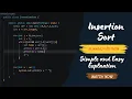 Insertion Sort in Java Dry Run Code Time Space Complexity DSA Tutorial