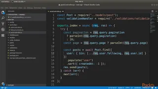 RESTful API Design with Node Express and MongoDB Add Posts Pagination packtpub com