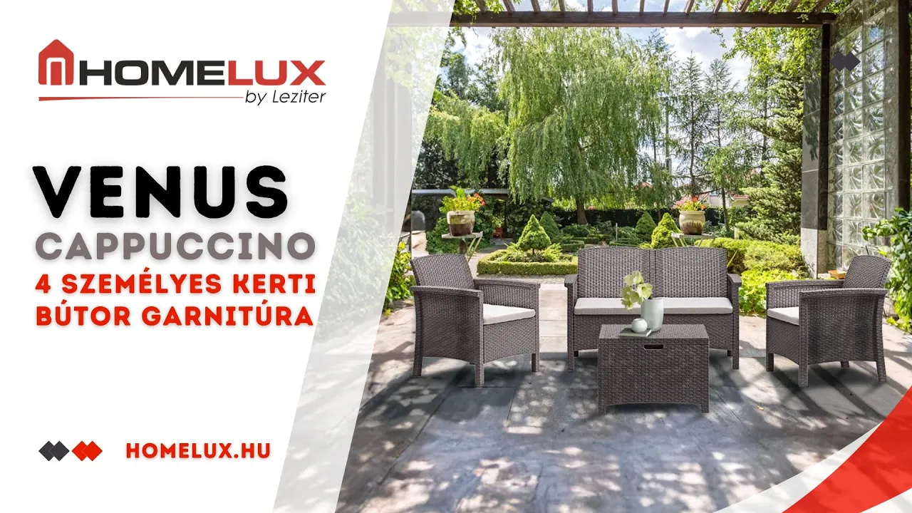 Homelux Lakberendezés — Leziter Venus Garden Furniture Set (YouTube video ad)
