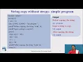 User function in C to copy one string into another
