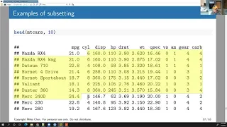 Stats 102A Lesson 1-3 Supplement Subsetting in R