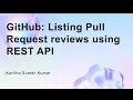 GitHub Listing Pull Request reviews using REST API