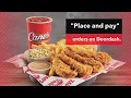 Place and pay orders on example of Raising Cane s on Doordash When to accept