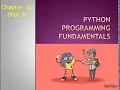 Unit II - Python Programming Fundamentals Session 1