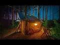 Download Lagu Night in my log cabin in the wild forest. I bring comfort and order in the forest house.