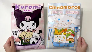 [💜paper diy🩵] KUROMI AND CINNAMOROLL BENTO BLIND BAG unboxing! | asmr