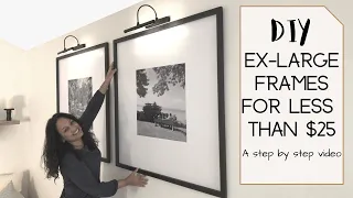 How To Make a Custom Picture Frame Oversized DIY Photo Frame Wall Decor