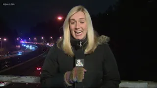 Investigation backs up traffic on I-84 and 205