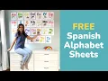 Free Spanish alphabet printable sheets for bilingual children
