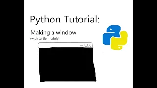 How to make a window in python with turtle
