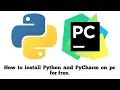 How to install Python and PyCharm in 5 Minutes Code with Kush