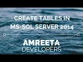 Create table in sql server 2014