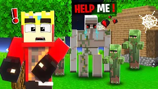 Can 1 IRON GOLEM Save A ZOMBIE VILLAGE