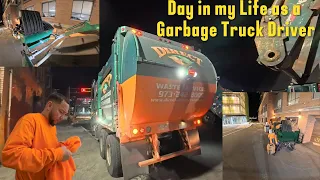 Day in The Life of a Garbage Truck Driver Front End Loader