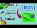 How to View a JSON file in Notepad JSON viewer