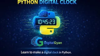 Python Digital Clock Using Tkinter Completed Project Beginner Tutorial TechSpark-50
