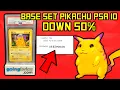 Pikachu Takes a 50 Price Dip 1999 Base Set 1st Edition Red Cheeks PSA 10